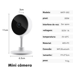 Mini Câmera de Segurança Wi-Fi com visão noturna
