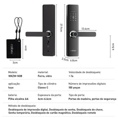 Fechadura Digital Inteligente com biometria, senha e app Tuya