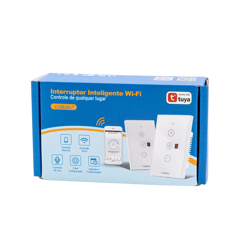 Interruptor Inteligente Tuya Wi-Fi Multifuncional e Ventilador Integrado Alexa e Google Home