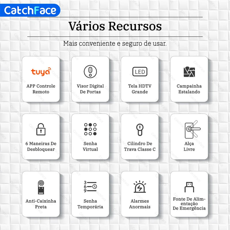 Painel traseiro e mecanismo de montagem da fechadura K8