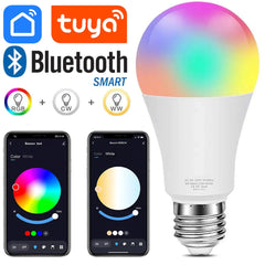 Lâmpada LED RGB inteligente E27 Tuya - vista frontal