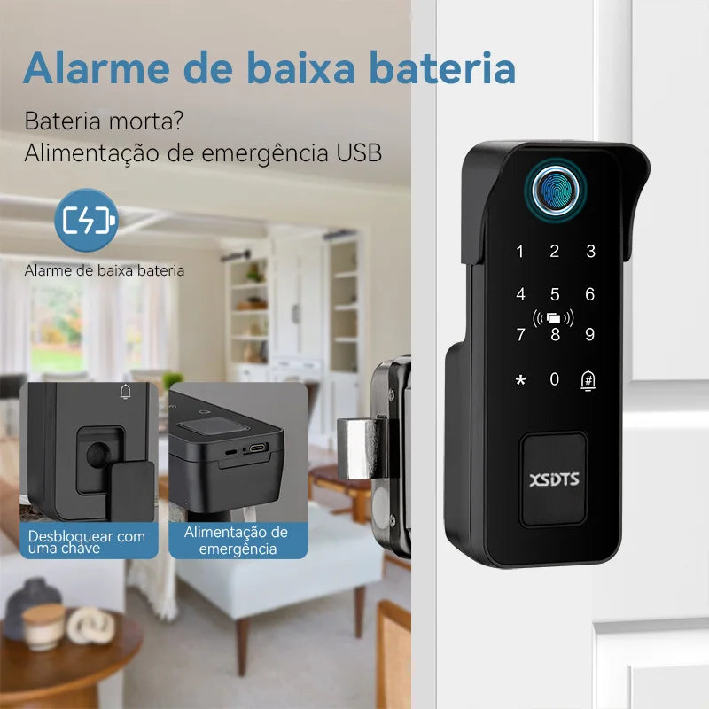 Comparação de tamanho e encaixe em fechadura cilíndrica padrão