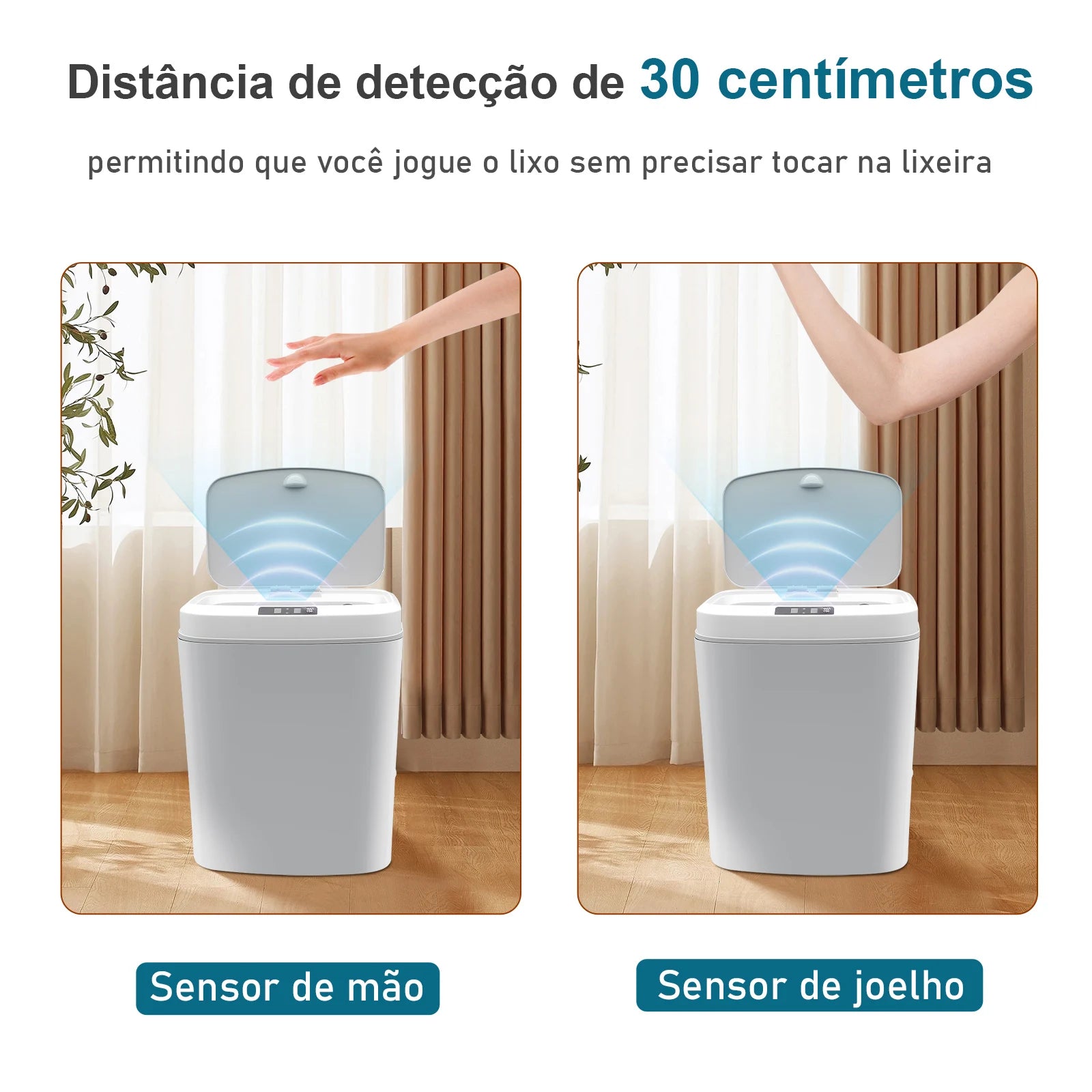Lixeira Inteligente Abertura e Fechamento Automática com Sensor 3D - A Higiene e a Tecnologia ao seu alcance!