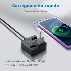 Extensão WiFi COIBEU com câmera frontal mostrando botões de controle