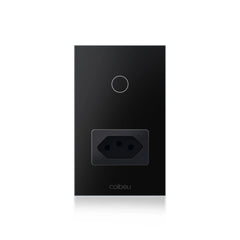 Interruptor Wi-Fi Touch com tomada integrada, Alexa e Google Home