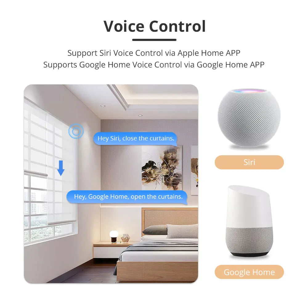 Motor de Persiana Zemismart Matter Thread com HomeKit e Google Home