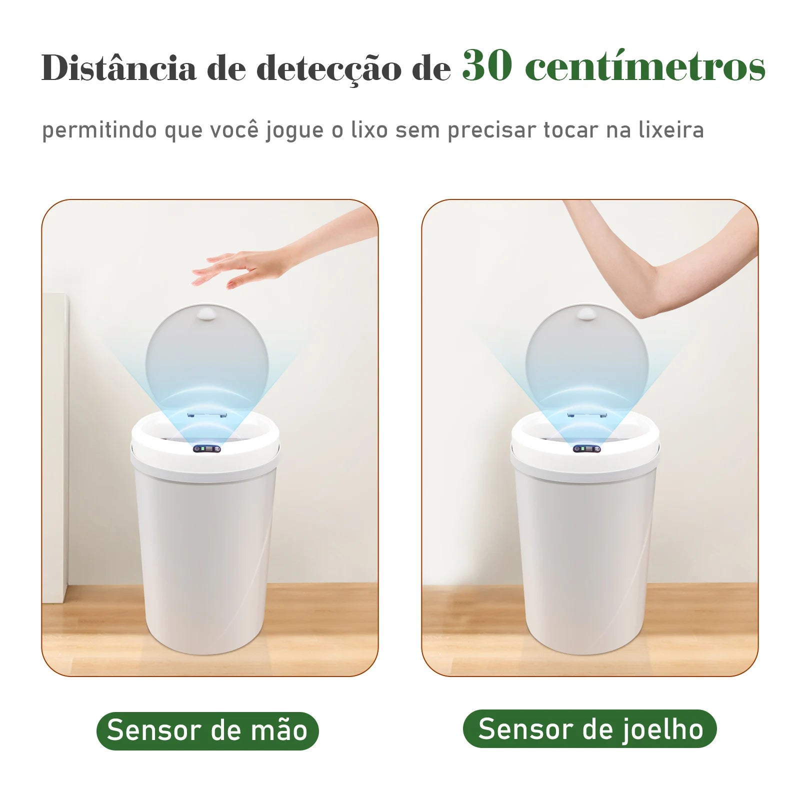 Lixeira Inteligente Abertura e Fechamento Automática com Sensor 3D - A Higiene e a Tecnologia ao seu alcance!