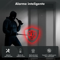 Fechadura Digital Inteligente com biometria, senha e app Tuya