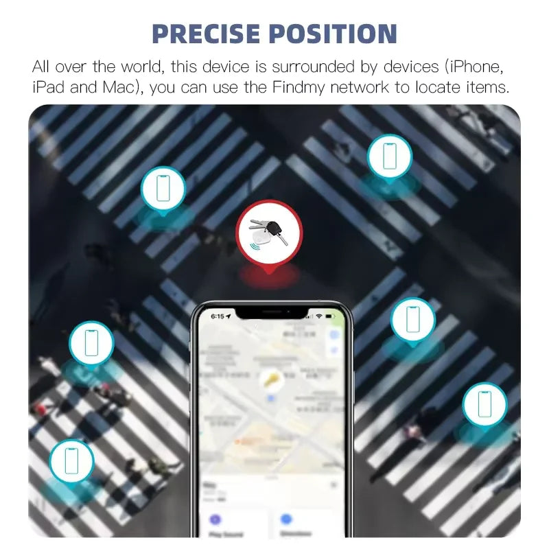 Interface do app Apple Find My mostrando localização em tempo real