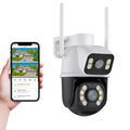 Câmera de Segurança Inteligente HD, 4K, WI-FI - Coibeu A28B – Proteção Completa 360° com Visão Dupla
