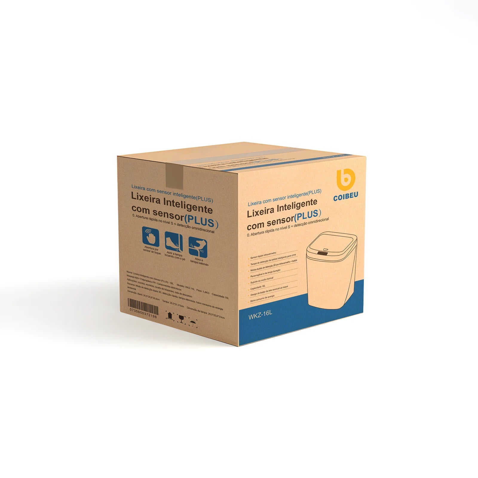 Lixeira Inteligente Abertura e Fechamento Automática com Sensor 3D - A Higiene e a Tecnologia ao seu alcance!