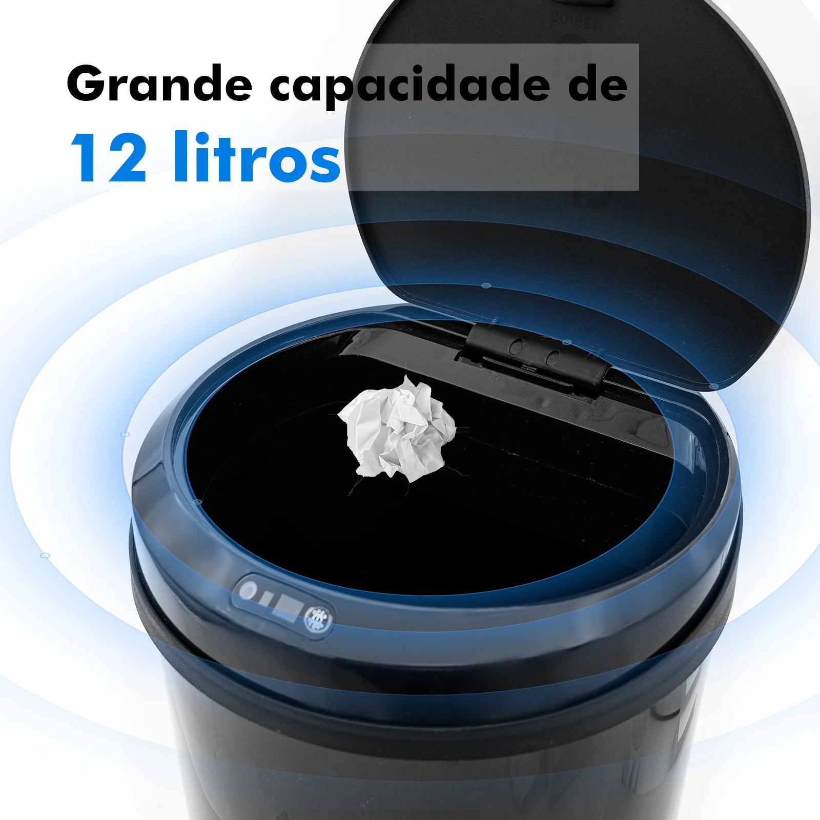 Lixeira automática COIBEU 12L branca com sensor