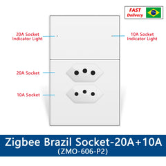 Modelo ZMO-606-20A - Tomada 20A para alta potência