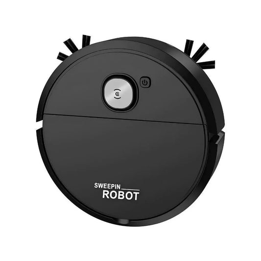 Robô aspirador 3 em 1 branco compacto, vista frontal