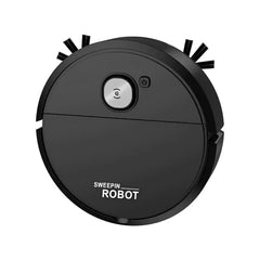 Robô aspirador 3 em 1 branco compacto, vista frontal