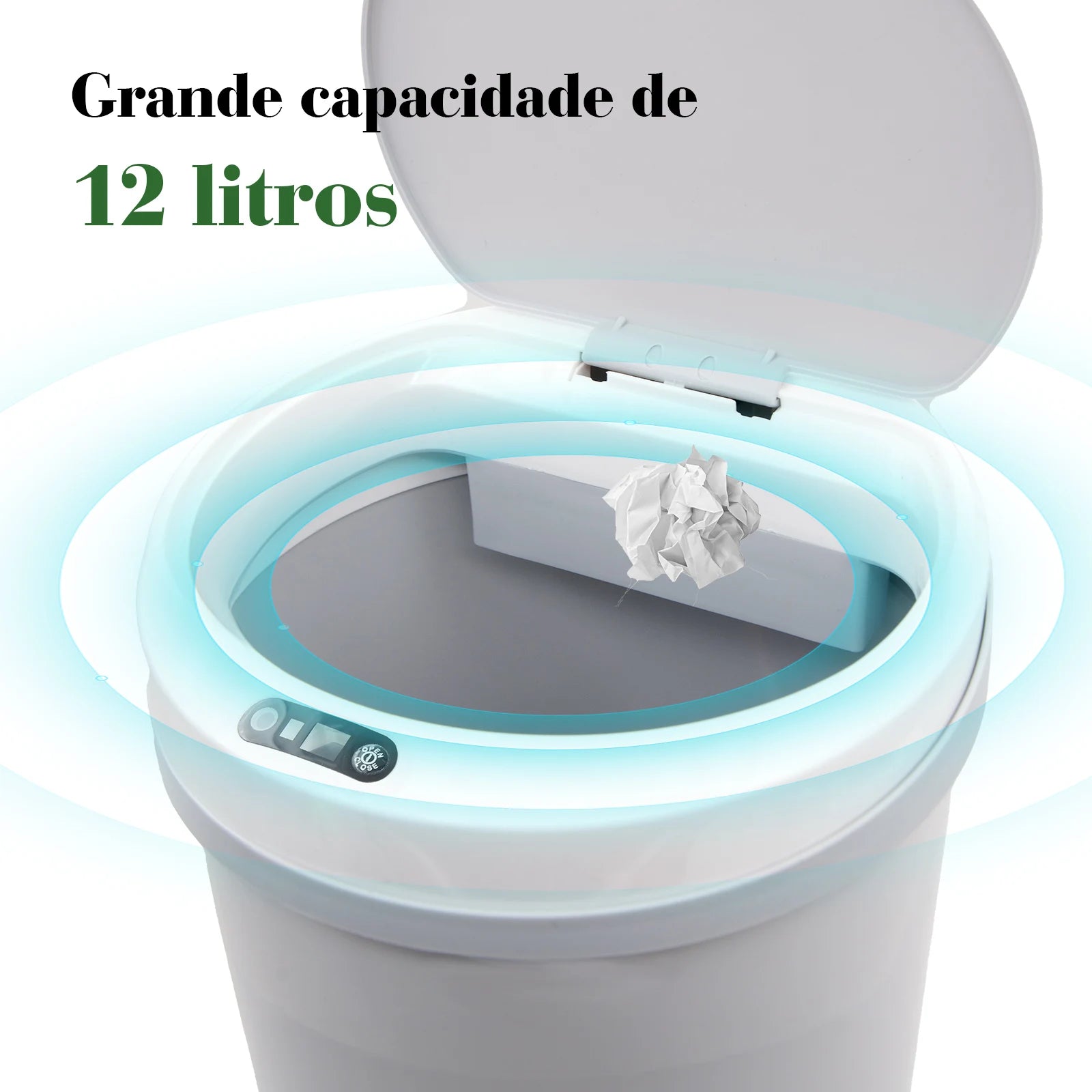 Lixeira Inteligente Abertura e Fechamento Automática com Sensor 3D - A Higiene e a Tecnologia ao seu alcance!