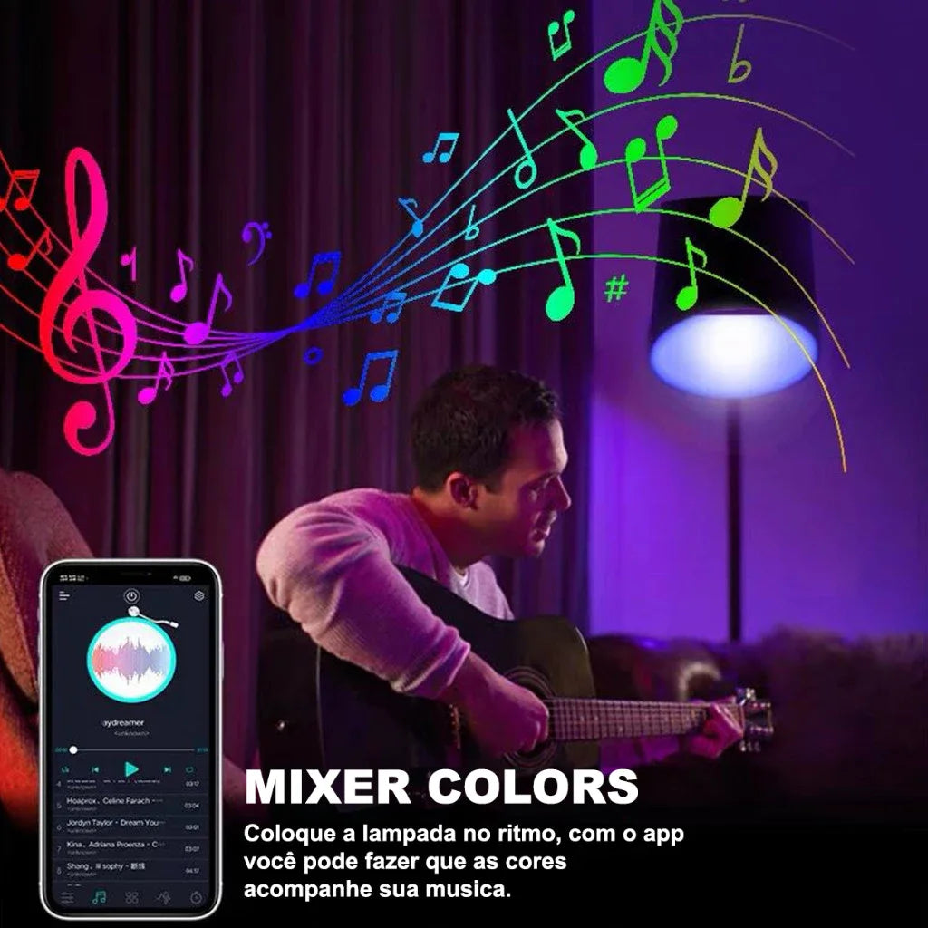 Aplicativo Tuya Smart Life no celular controlando a lâmpada
