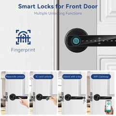 Maçaneta Digital Inteligente XSDTS com biometria, RFID e Bluetooth Tuya