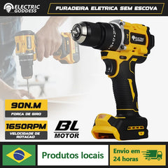 Furadeira de impacto brushless 20V Electric Goddess vista frontal