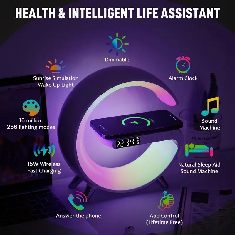 Produto em uso com smartphone carregando na base Qi