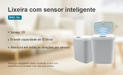 Lixeira Inteligente com sensor 3D e abertura automática