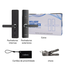 Fechadura Digital Inteligente com biometria, senha e app Tuya
