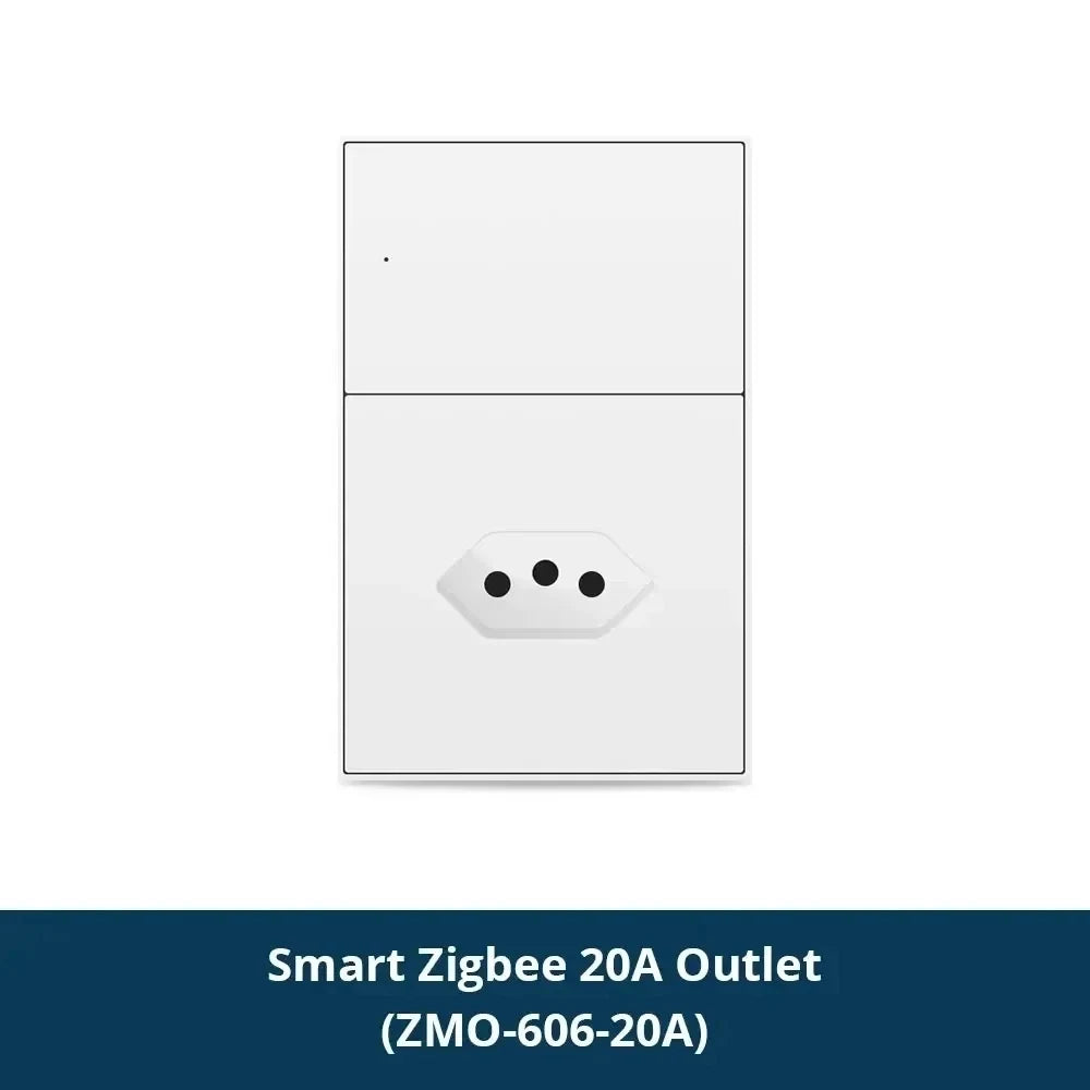 Interruptor Zemismart com tomada 20A modelo ZMO-606-20A