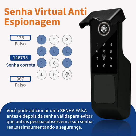 Fechadura Digital OSKOFTY WiFi Tuya com biometria, senha e campainha