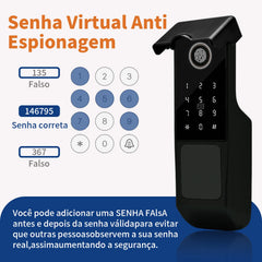 Fechadura Digital OSKOFTY WiFi Tuya com biometria, senha e campainha
