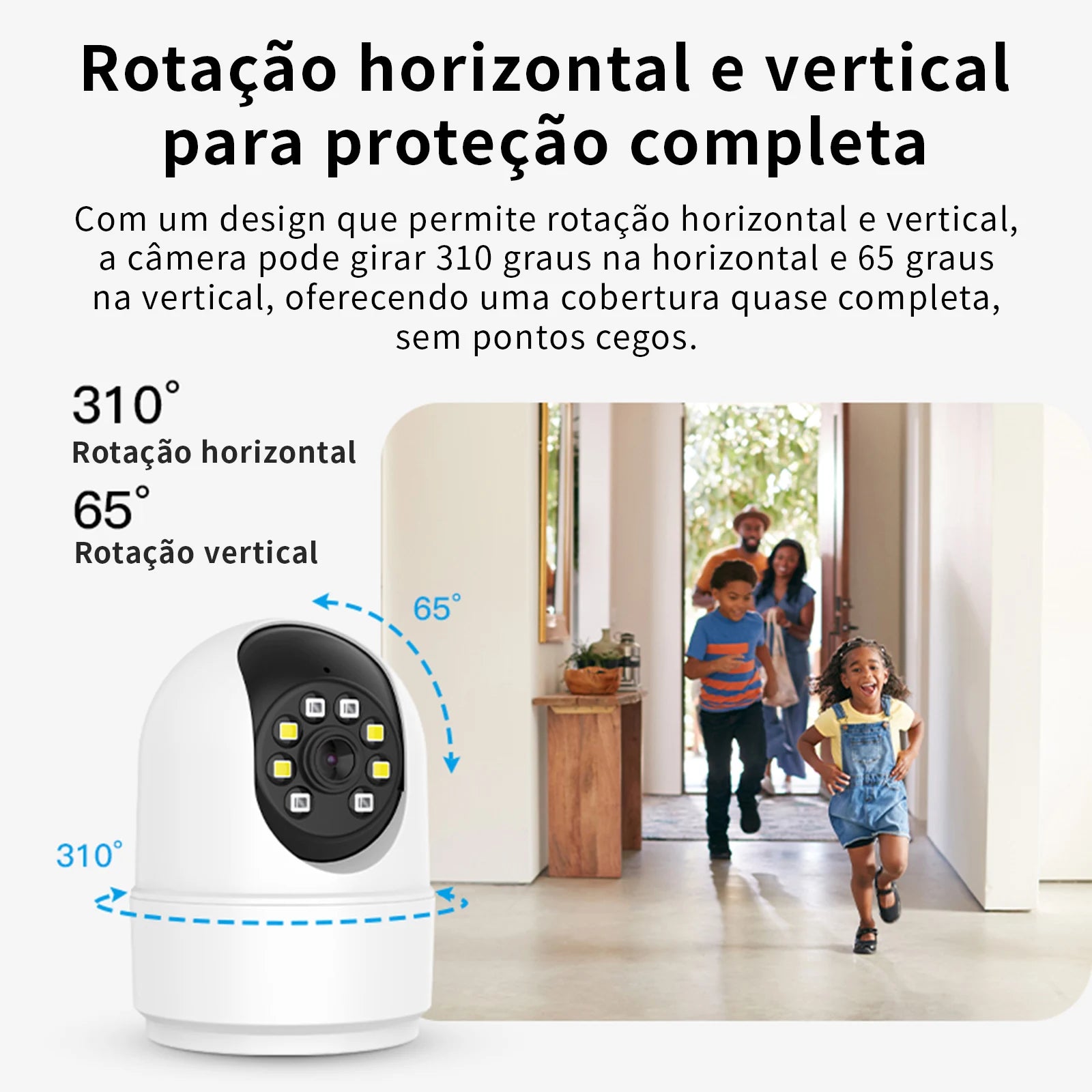 Detalhe da lente e infravermelho duplo da câmera COIBEU