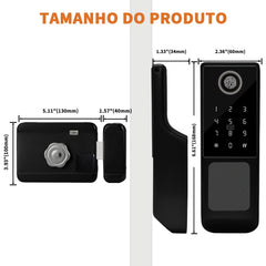 Fechadura Digital OSKOFTY WiFi Tuya com biometria, senha e campainha