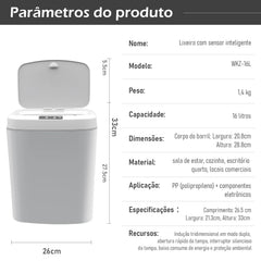 Lixeira Inteligente com sensor 3D e abertura automática