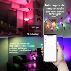 Lâmpada Inteligente Bluetooth RGB 15W com Alexa e Google Home