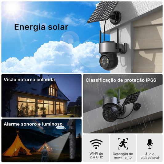 Painel solar e bateria integrada da câmera TQ1