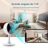Mini Câmera de Segurança Sem Fio, Wi-Fi, Branca, Interna, com Visão Noturna