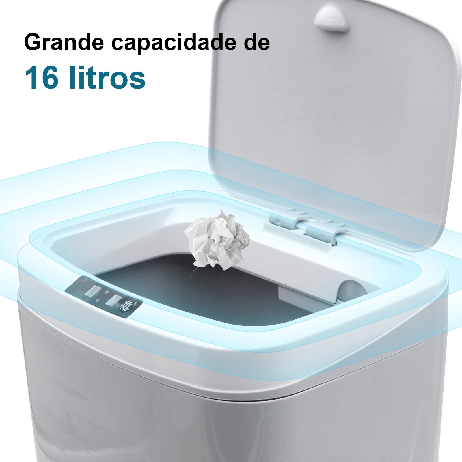 Lixeira Inteligente Abertura e Fechamento Automática com Sensor 3D - A Higiene e a Tecnologia ao seu alcance!