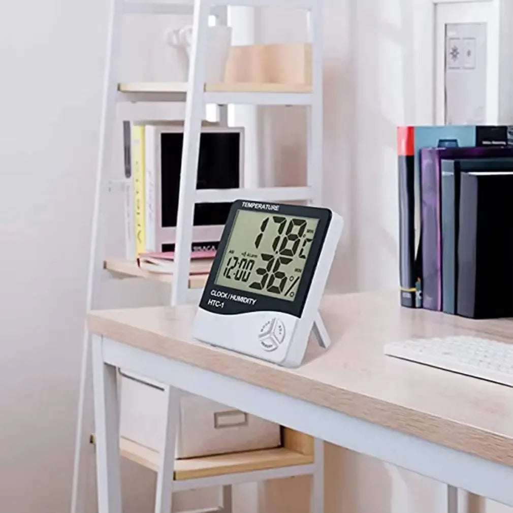 Detalhe do display LED com números grandes e legíveis de temperatura