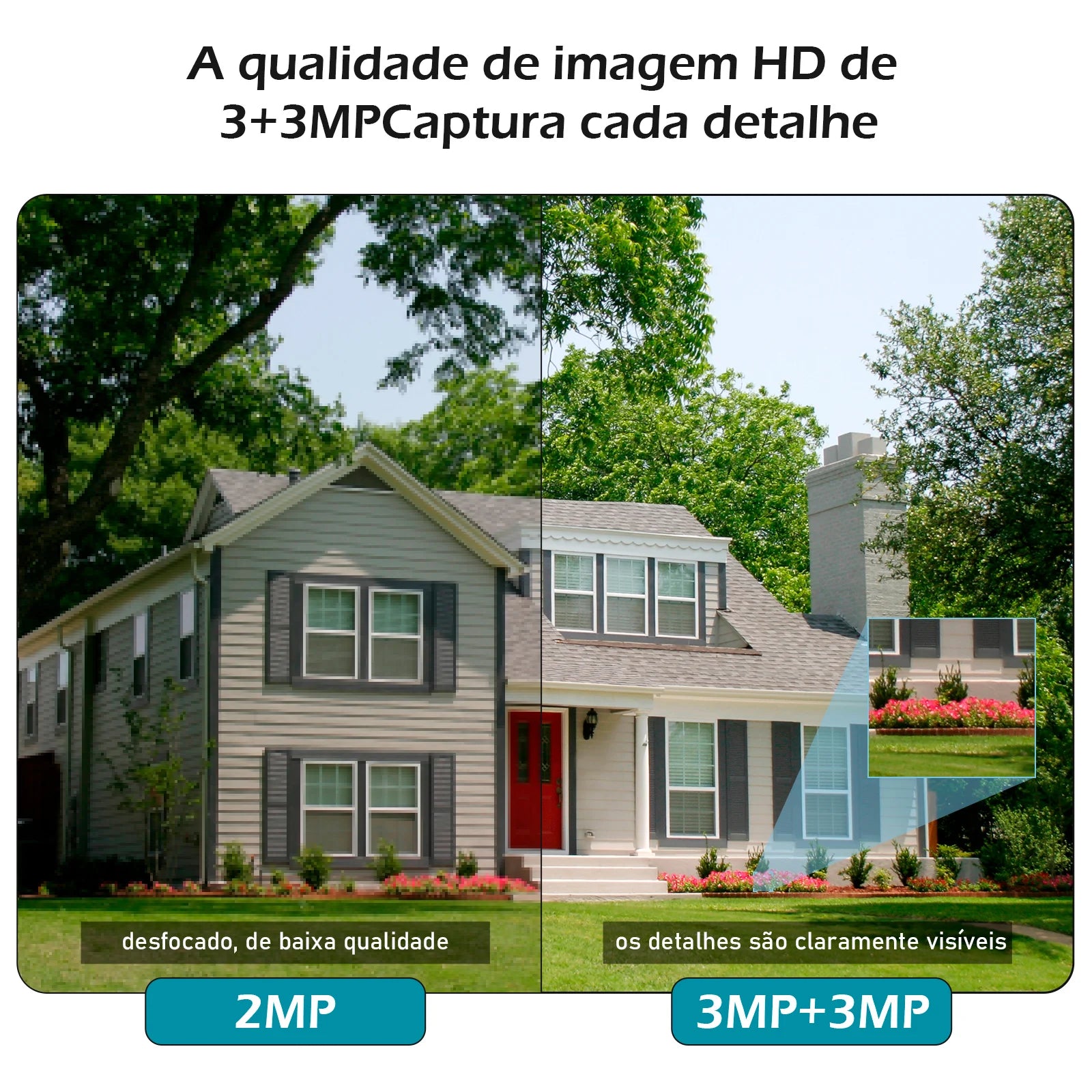 Câmera de Segurança COIBEU A38 6MP WiFi com visão noturna