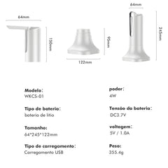 Dispensador de Água Elétrico Portátil para galão