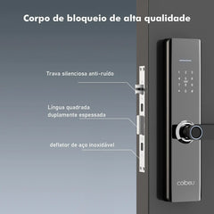 Fechadura Digital Inteligente com biometria, senha e app Tuya